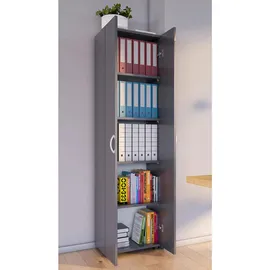 VCM my office Aktenschrank Ulas, 918437 anthrazit 4 Fachböden 49,0 x 34,0 x 178,0 cm