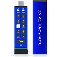 iStorage datAshur PRO+ Type C (32 GB, USB C), USB Stick, Blau