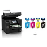 Inklusive einem Tintenset GRATIS Epson EcoTank ET-5850 Tintenstrahl-Multifunktionsgerät + Inklusive einem zusätzlichen Tintenset