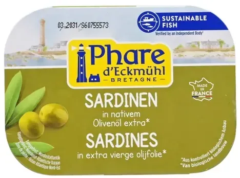 Phare d ́Eckmühl Sardinen mit Bio-Olivenöl 135g