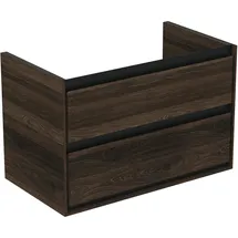 Ideal Standard Waschbeckenunterschrank 80 x 44 x 51,7 cm Nussbaum/Schwarz Matt