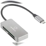 Renkforce RF-PCR-210 Externer Speicherkartenleser USB-C® (USB 3.2 Gen 1) Silber