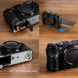 SmallRig 4879 Kamera-Leder-Halbschalen- Set für Fujifilm X-M5 schwarz