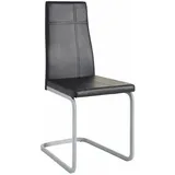 2er Set Freischwinger ORLANDO -  anthrazit schwarz - Kunstleder Metall - Bauhaus