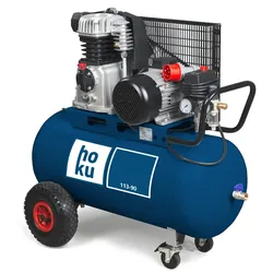 HOKU Kolbenkompressor 113-90 400V 10bar 90l 2-Zylinder-Hochleistungsaggregat