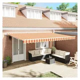 vidaXL Markise 500 x 350 cm gelb und orange