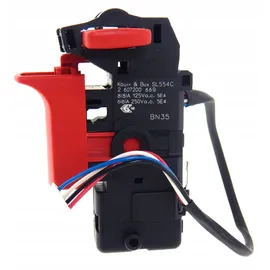 schalter würth Ersatzschalter für Stichsäge GST150BCE GST140BCE GST90BE GST160BCE Teilenummer 2607200669 Metall Kunststoff Konstruktion Silber Farbe