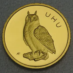 Goldmünze 20 Euro Uhu 2018 Heimische Vögel (Deutschland)