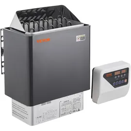 Vevor Saunaofen, 8 kW, 400 V 3N tragbare Saunaheizung für drinnen & draußen mit 3-Stunden-Timer, digitaler Steuerung für 8–12 m3 großes Zuhause, gewerbliche Nutzung in Hotel-Spa-Duschen, max. 110 °C