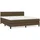 vidaXL Boxspringbett mit Matratze Dunkelbraun 180x200 cm Stoff