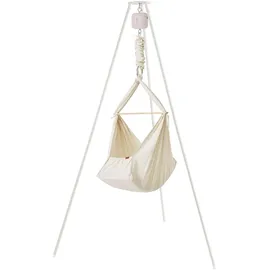membantu Set Federwiege Basic mit Ständer Basic & Motor Natur, Beige