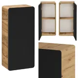 Lomadox Hängeschrank seidenmatt anthrazit mit Wotan Eiche Nb., 1-türig