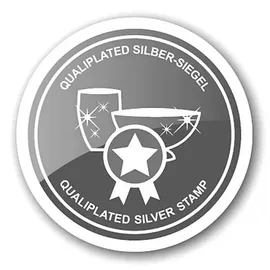 Edzard Schnapsset 7-teilig, 6 Becher und Tablett, schwerversilbert, 22x15 cm, Becher H 5 cm, Füllmenge 4 cl)