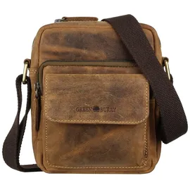 GREENBURRY Vintage Travel Umhänger Ledertasche braun | Einheitsgröße