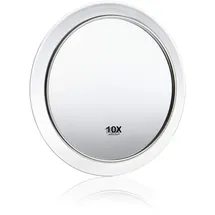 Fantasia Beauty® Kosmetikspiegel mit 10-fach Vergrößerung – Sicherer Halt durch 2 Saugnäpfe – Perfekt zum Schminken & Rasieren – Ø 15 cm – Vergrößerungsspiegel ohne Bohren für Bad, Dusche & Reisen