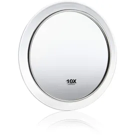 Fantasia Beauty® Kosmetikspiegel mit 10-fach Vergrößerung – Sicherer Halt durch 2 Saugnäpfe – Perfekt zum Schminken & Rasieren – Ø 15 cm – Vergrößerungsspiegel ohne Bohren für Bad, Dusche & Reisen