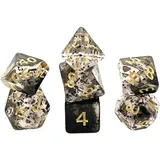 Dice4friends Würfelset Confetti - Black Sulfer (7)