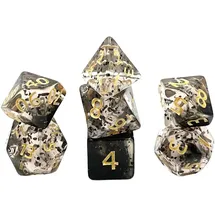 Dice4friends Würfelset Confetti - Black Sulfer (7)