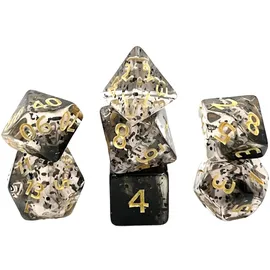 Dice4friends Würfelset Confetti - Black Sulfer (7)