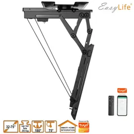 Easy Life EasyLife TV Deckenhalter Smart Home elektrisch drehbar und schwenkbar 32 bis 75 Zoll VESA 600x400 Schwarz