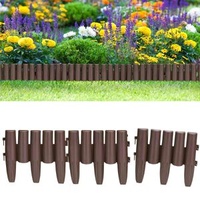 Gardebruk Rasenkante Palisade 106060, Kunststoff, braun, Länge 28 cm, Höhe 24 cm, 8 Stück