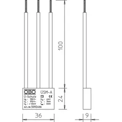 OBO 5092466 Überspannungsschutzmodul für alle Installationssysteme 150V ÜSM-A-150