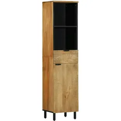 vidaXL Badschrank Braun 38x33x160 cm Massivholz Mango