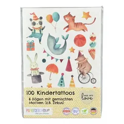 Papierdrachen Kindertattoos Bunter Mix (100St)