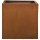 Köhko Designer-Blumenkübel aus Cortenstahl vivo 28 x 28 x 27 cm Pflanztopf in Edelrost-Optik in Quaderform