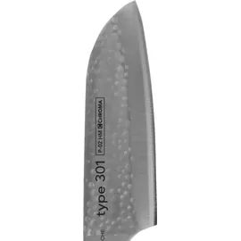 Chroma Type 301 P-02 HM Santokumesser mit Hammerschlag 17,8 cm