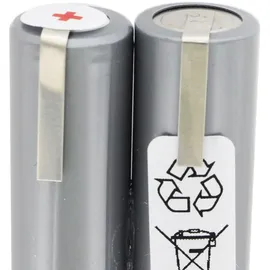 AccuCell Akku passend für Haarschneider 2,4 Volt NiMH Mignon AA 2000 mAh 49x15x28 mm