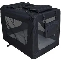 Estexo Hundebox Faltbox XXL Transporttasche faltbar Tierbox Hunde Schwarz
