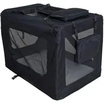 Estexo Hundebox Faltbox XXL Transporttasche faltbar Tierbox Hunde Schwarz