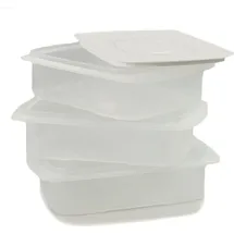 Tupperware Cool`N Fresh 1,5L (3) Behälter+Klimadeckel weiß Coolsmart Stapelprofi
