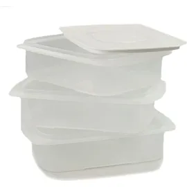 Tupperware Cool`N Fresh 1,5L (3) Behälter+Klimadeckel weiß Coolsmart Stapelprofi