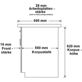 Küchen-Preisbombe Unterschrank 80 cm Küche Bianca 80 x 0 x 0 cm Weiß