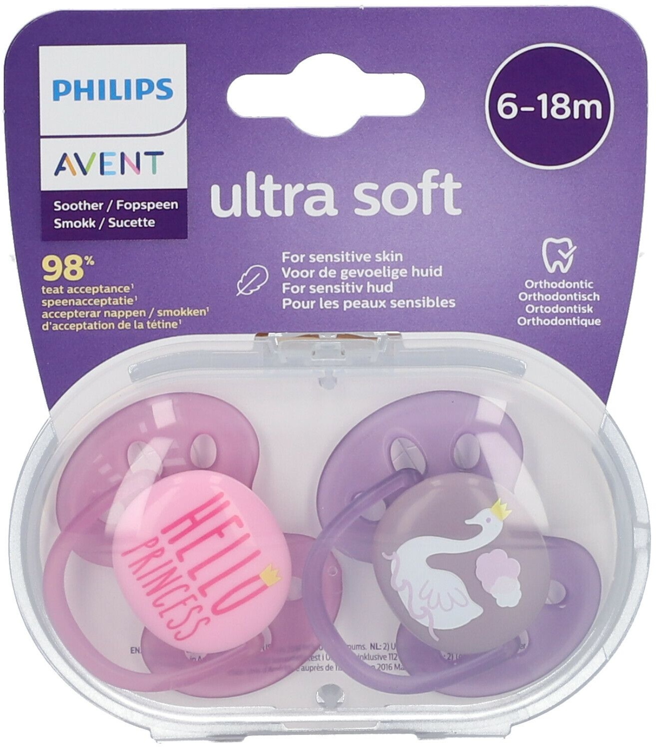 Avent Schnuller Ultra Soft 6-18 Monate (Farbe nicht wählbar)