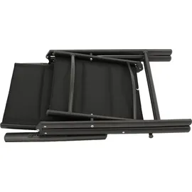 DEGAMO Garnitur LAGOS 5-teilig, Aluminium anthrazit + Kunstgewebe schwarz