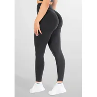 SMILODOX Damen Leggings Infinite Batik Scrunch Schwarz SCHWARZ XL