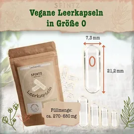 Spintz Vegane HPMC Leerkapseln 250 St.