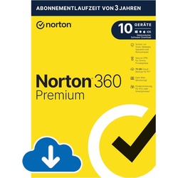 Norton 360 Premium, 10 Geräte - 3 Jahre, Kein Abo, Download