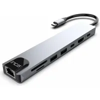 inca ITPC-7T USB-C 8 Ports), USB Hub, Silber