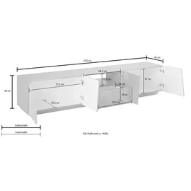 INOSIGN Lowboard »Vega« Breite 220 cm weiß