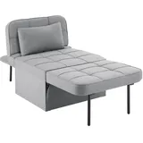 Tectake tectake® Schlafhocker Ponto, 4 in 1 als Hocker, Sessel, Lounger oder Bett Belastbarkeit 150 kg