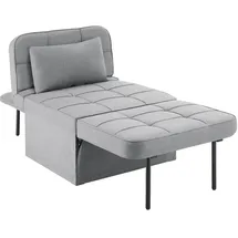 Tectake tectake® Schlafhocker Ponto, 4 in 1 als Hocker, Sessel, Lounger oder Bett Belastbarkeit 150 kg