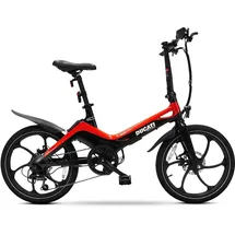 Ducati MG20, Unisex-Erwachsene City-Elektrofahrrad, 20 Zoll, Rot, Einheitsgröße