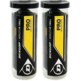 Dunlop Squashbälle Pro doppelGelb, 3 Stück in der Dose, Offizieller Turnier-Squashball, Nicht angegeben, Yellow (or Possibly Black) (Packung mit 2)