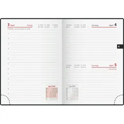 Rido Taschenkalender Technik III 10x14cm 1 Tag/Seite Kunststoff schwarz 2026