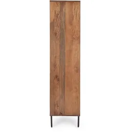 BIZZOTTO Schrank Tadita aus Mangoholz, modernes Design, 2 Türen, braun, 85 cm, Push-to-Open-System