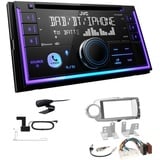 JVC 2-DIN MP3 Autoradio Bluetooth DAB+ für Toyota Yaris ab 2011 silber